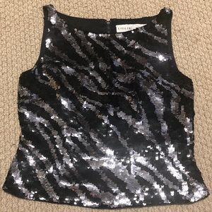 Vintage Lillie Rubin Silk Sequin Top